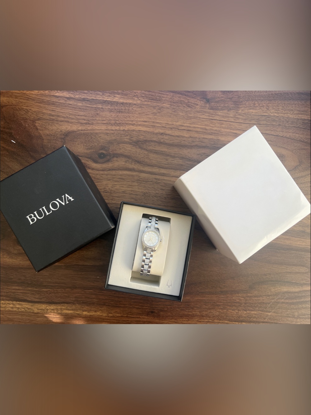 💎 96L253 BULOVA LADIES DRESS CLASSIC CRYSTAL WRIST WATCH MB-582💎